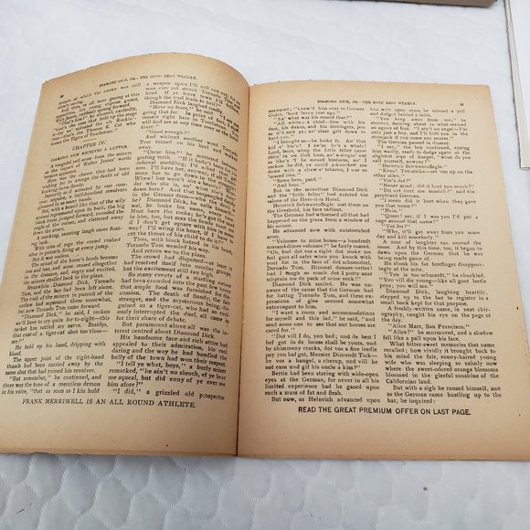 Oct 1898 Diamond Dick Jr #104 Dashing Dick Diamond Western Magazine - Picture 9 of 9